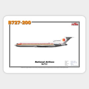Boeing B727-200 - National Airlines (Art Print) Sticker